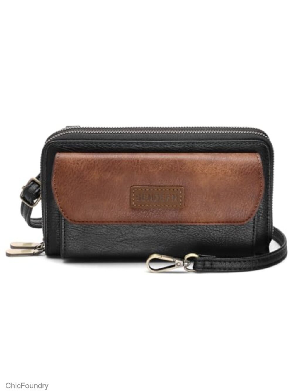 Small Crossbody Phone Purse Vegan Leather Multi Pocket Shoulder Bag